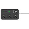 Сетевой удлинитель c USB 1.6 метра 3 розетки 6 USB LDNIO SC3604 Black/White