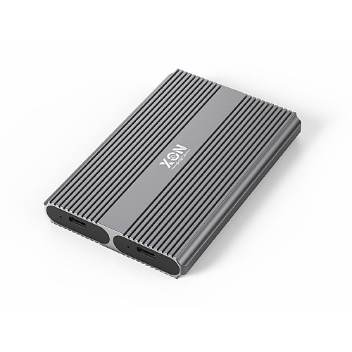 Внешний карман XON MemoryCase для двух M.2 NGFF (SATA) USB 3.1 Type-C Серый (XSC1C13NG2MG 6259)