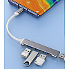 Адаптер Переходник GT Type-C 3.1 на USB 3.0 для MacBook iMac Bodasan Gray (W050722)
