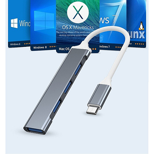 Адаптер Переходник GT Type-C 3.1 на USB 3.0 для MacBook iMac Bodasan black (W050721)