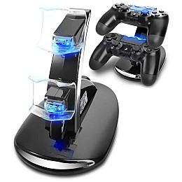 Док-станція для геймпадів RIAS RD-00-22 на два джойстики для PS4/PS4 Pro Чорна