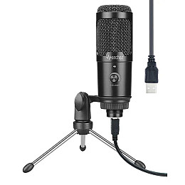 Конденсаторный микрофон Manchez U18 со штативом USB Black