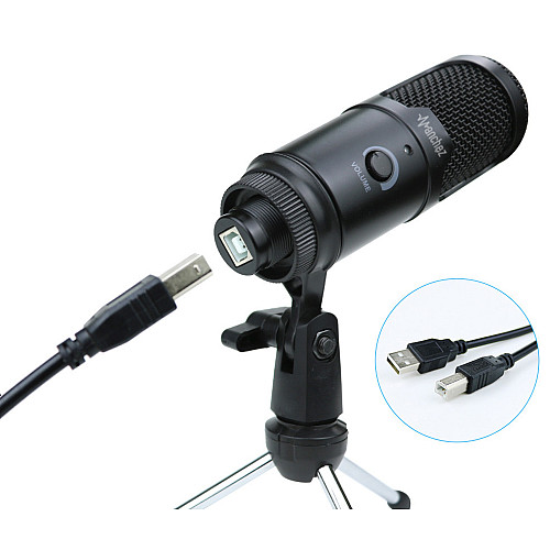 Конденсаторный микрофон Manchez U18 со штативом USB Black