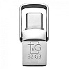 Флешка T&G 2&1USB/Type C 32Гб Метал 104 USB Flash Drive Сталь