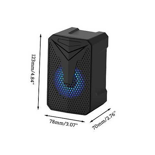 Комп'ютерні колонки Aoas E-005 з RGB підсвіткою USB 2.0 2x3W Чорні