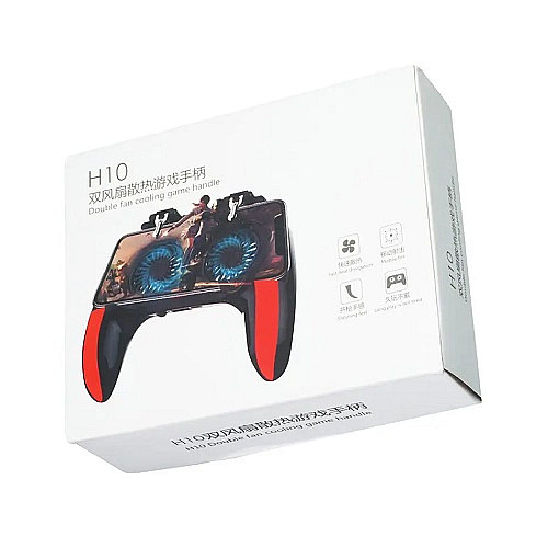 Беспроводной геймпад триггер для смартфонов Wuw H10 Dual Fan 2500mAh Черно-красный (31458_2906782)