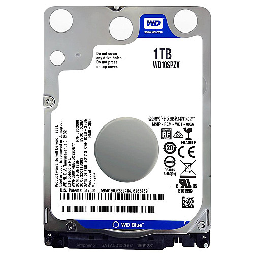 Жорсткий диск Western Digital Blue 1TB 5400rpm 128MB 2.5 SATA III (WD10SPZX)