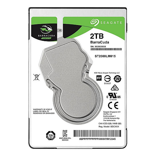 Жорсткий диск Seagate BarraCuda 2TB 5400rpm 128MB 2.5 SATA III (ST2000LM007) Відновлений
