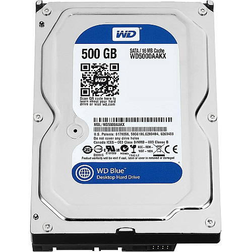 Жорсткий диск Western Digital Blue 500GB 7200rpm 16MB 3.5 SATA III (WD5000AAKX) Відновлений