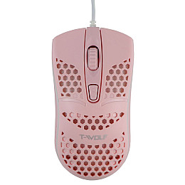 Комп'ютерна миша T-Wolf V15 RGB LED 1600 DPI Рожева