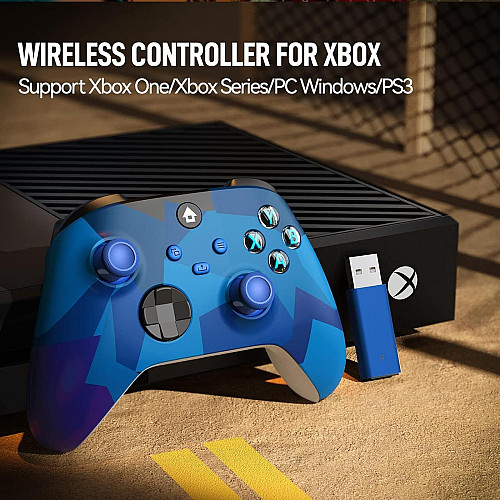 Беспроводной геймпад Brands для Xbox One S Wireless Controller Marble Blue (57679)