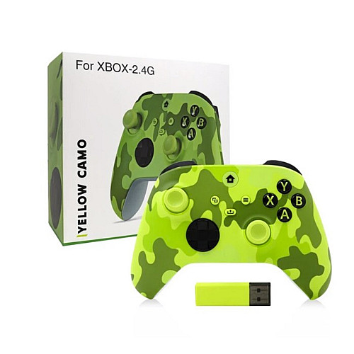 Беспроводной геймпад No Brand Xbox One S Wireless Controller Салатовый камуфляж (59211)