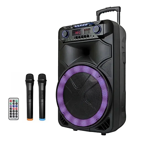 Акустическая система RIAS ZXX-1011 + 2 микрофона 1800 mAh 150W Black