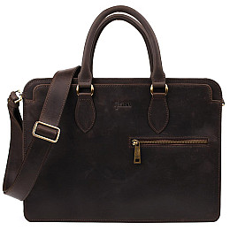 Кожаний діловий портфель RC-4864-4lx Tarwa 28 × 39 × 8 см коричневий