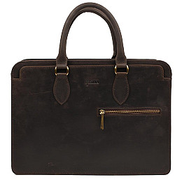 Кожаний діловий портфель RC-4864-4lx Tarwa 28 × 39 × 8 см коричневий