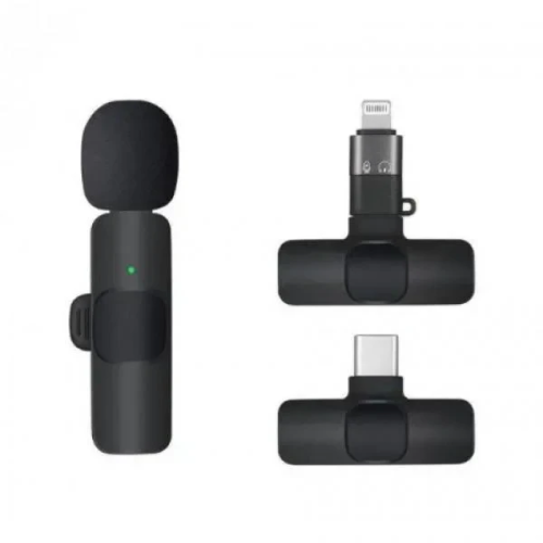 Мікрофон бездротовий петличний Borofone K8 Type-C Black (16670-hbr)