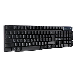 Ігрова комп'ютерна клавіатура T-Wolf T20 RGB LED Black