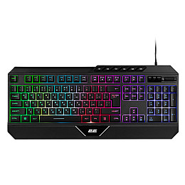Геймерская клавиатура проводная 2E Gaming KG315 KG315 RGB USB Ukr Черный