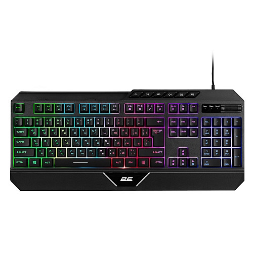 Геймерська клавіатура провідна 2E Gaming KG315 KG315 RGB USB Ukr Чорний