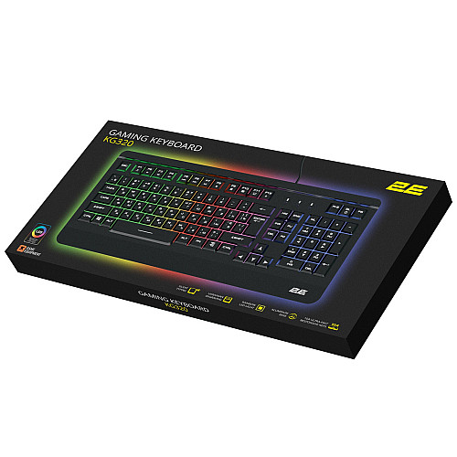 Проводная геймерская клавиатура 2E Gaming KG320 USB-A EN/UA/RU LED Черный