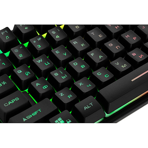 Клавіатура ігрова провідна 2E Gaming KG355 LED USB Ukr Чорний