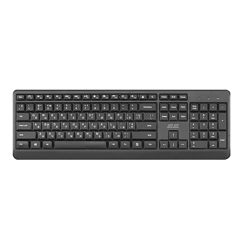 Клавиатура мембранная беспроводная 2E KS220 WL EN/UK/RU черный