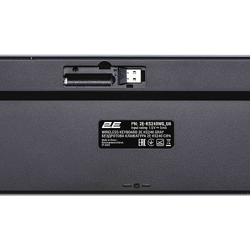 Бездротова клавіатура 2E KS240 WL/BT EN/UK iz15810
