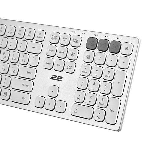 Клавіатура ножицьова бездротова 2E KS270 WL/BT EN/UK