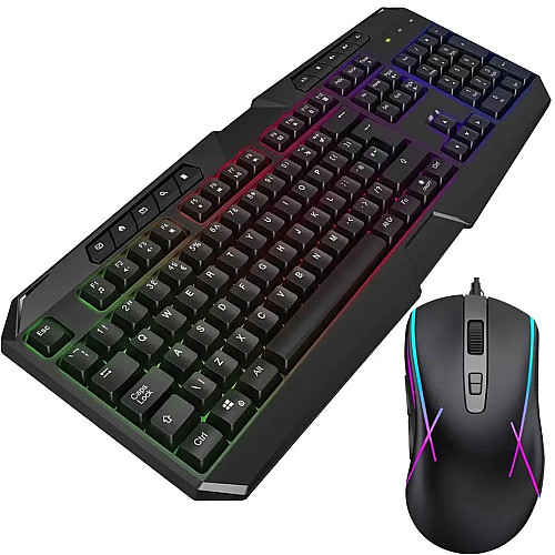 Комплект клавиатура и мышь UKC 9541 с RGB подсветкой USB Black