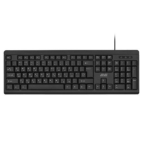 Провідна клавіатура 2E KS108 USB-A EN/UK чорний