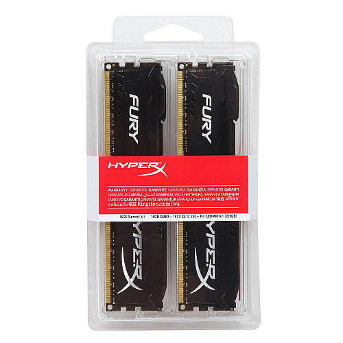 Память для настольних компьютеров HyperX 16 GB DDR3 1600 MHz FURY (HX316C10FK2/16)