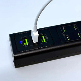 Адаптер UKC US-D01 50W 3USB 110-265V Чорний