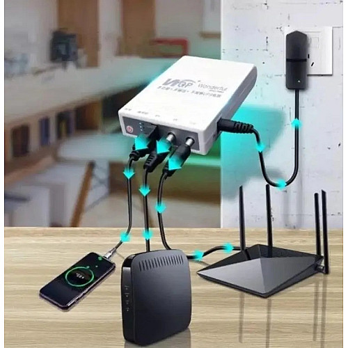 Источник безперебійного живлення для роутера WGP Mini UPS 38.48wH 10400 mAh АРТ 9574 білий