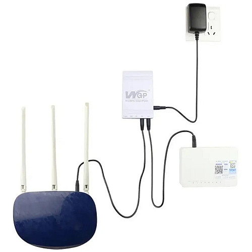 Источник безперебійного живлення для роутера WGP Mini UPS 38.48wH 10400 mAh АРТ 9574 білий