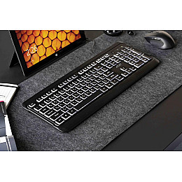 Клавіатура мембранна провідна usb 2E KS120 EN/UK чорна