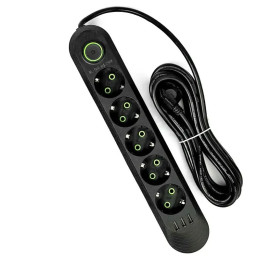 Удлинитель-переноска UA Power 6 м 5 розеток 3 USB F05U Черный