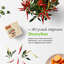 Набор для выращивания Экокубик Жгучий Красный перец (114-10817368)