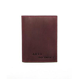 Обложка для автодокументов DNK Leather DNK Auto H col.L Бордовый