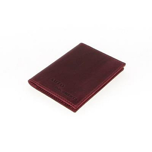 Обложка для автодокументов DNK Leather DNK Auto H col.L Бордовый