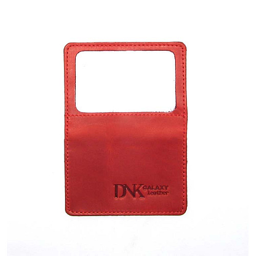 Мини обложка для документов ID паспорта DNK Leather DNK mini okno H col.H Красный