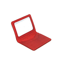 Мини обложка для документов ID паспорта DNK Leather DNK mini okno H col.H Красный