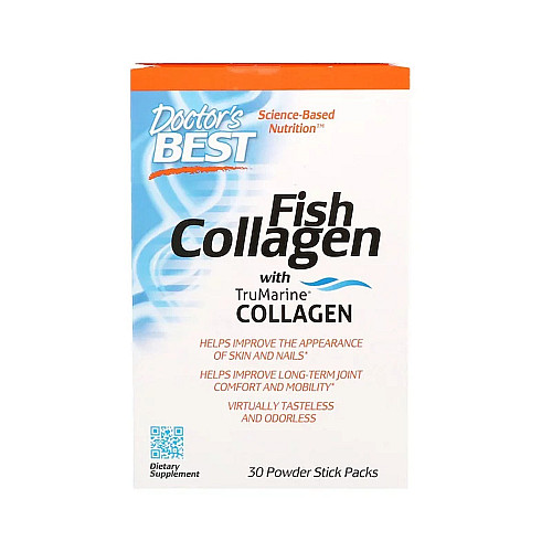 Рыбий Коллаген, Fish Collagen, Doctor's Best, 30 пакетиков