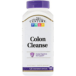 Очищення Кишечника, Colon cleanse, 21st Century, 120 вегетаріанських капсул