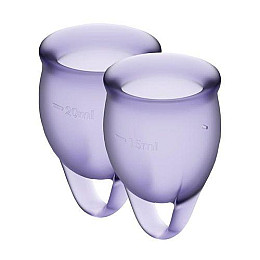 Набір менструальних чаш Satisfyer Feel Secure 15 мл і 20 мл з мішечком для зберігання (SO3580)