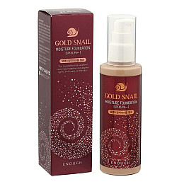 Омолоджуючий тональний крем з муцином равлика Enough Gold Snail Moisture Foundation SPF30 100 мл 8809474498809