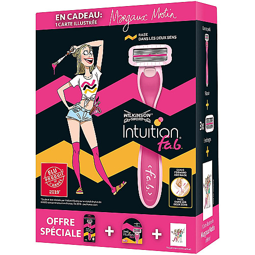 Жіночий бритвений набір Wilkinson Intuition f.a.b. (1 ручка з касетою + 3 касети) (01616)
