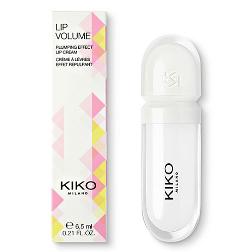 Блиск крем-перфектор для губ з ефектом збільшення об'єму Kiko Milano Прозорий 02 6.5 мл