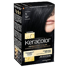 Стойкая краска КераКолор № 1 Чёрный Eugene Рerma Keracolor 115 мл (000013890)