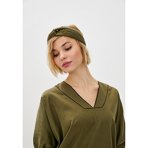 Пов'язка на голову Fable & Eve Kensington 1489 One Size Оливковий (5051877330481)