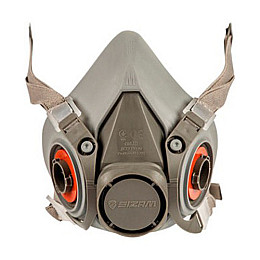 Полумаска серая Sizam PROMASK M 6200 ТПЕ+ABS, размер М